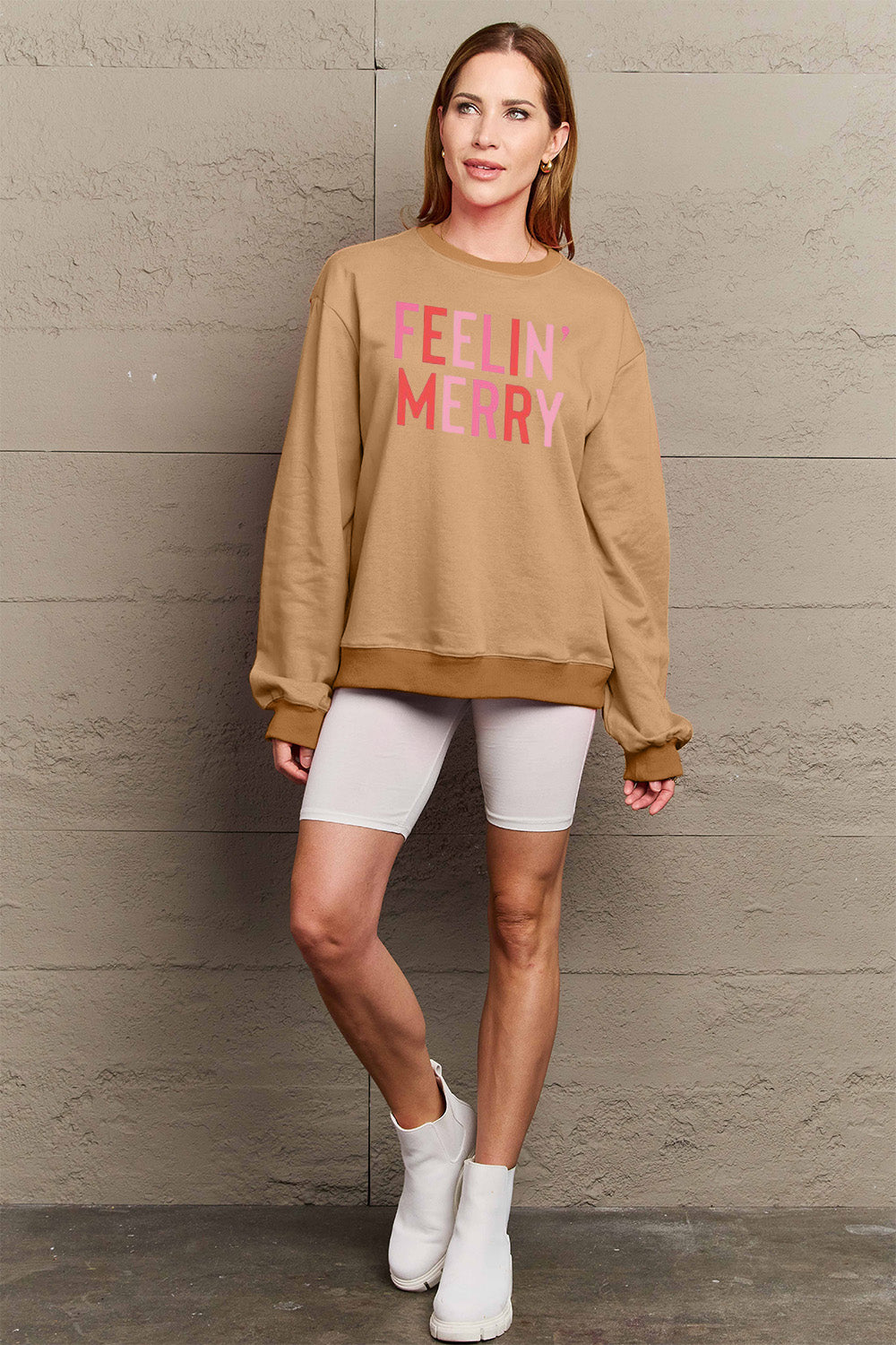 Simply Love Full Size Graphic Round Neck Sweatshirt